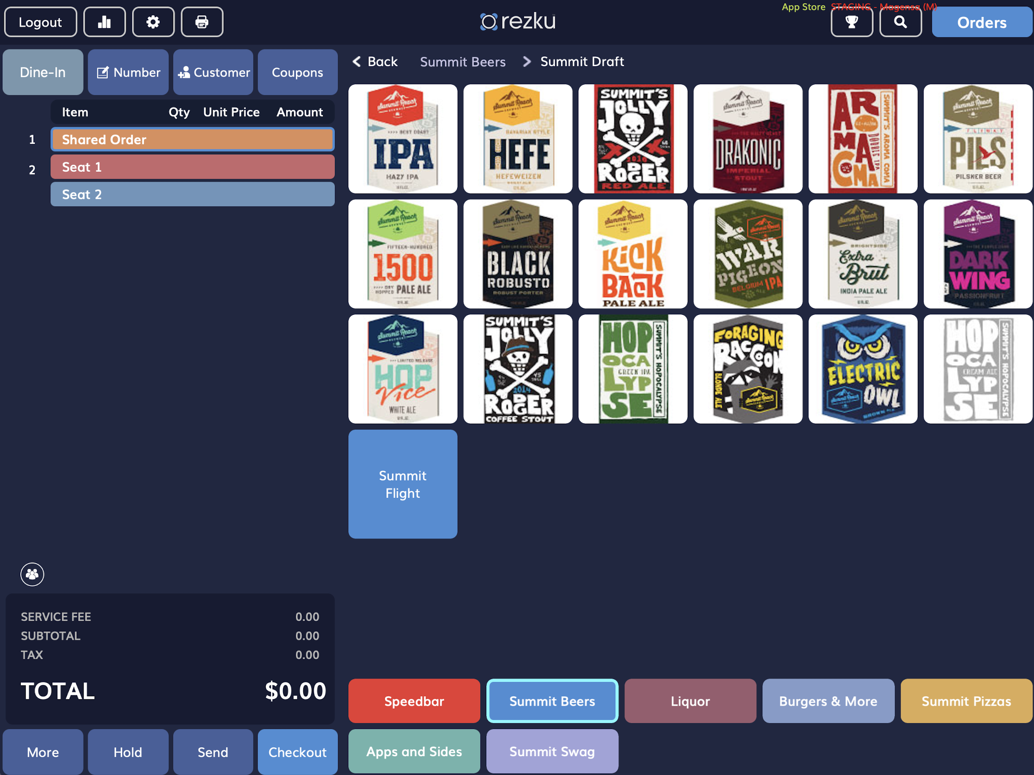 Rezku Bar POS Example Screenshot 2
